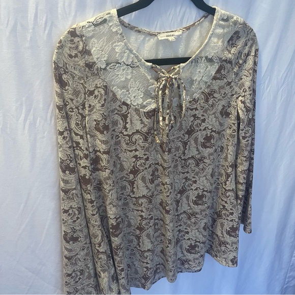 Easel Flowy Bell Sleeve Small Boho Floral Lace Botanical Artsy Fairy Whimsical - Picture 3 of 11